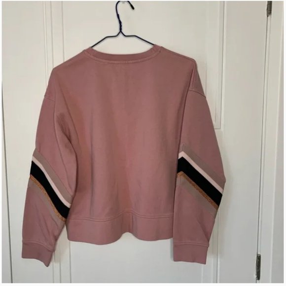 Ted Baker Jjordan Sweatshirt With Knitted Stripe Pale Pink size 2 nwot - Picture 12 of 13